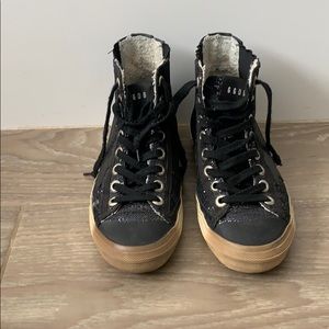 Golden Goose Del Brand V-Star 1 glitter high tops